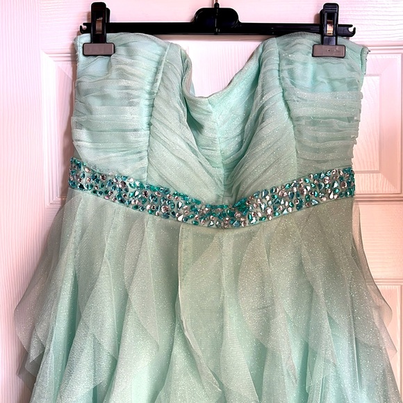 TEEZ ME size 17 Seafoam green strapless dress - Picture 2 of 6